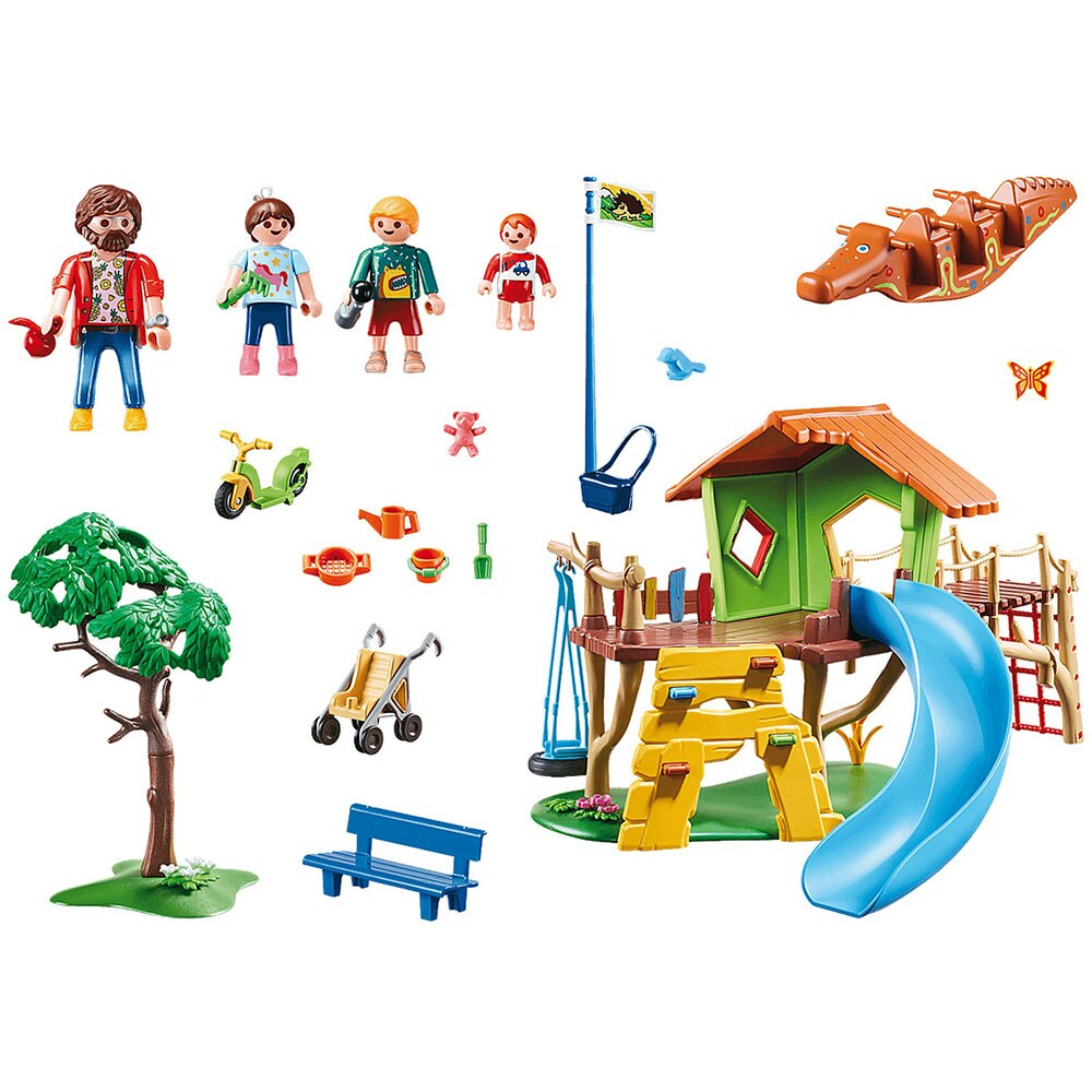 Joc de constructie PLAYMOBIL City Life Preschool - Loc de joaca in parcul de aventuri PM70281, 4 ani+, 83 piese