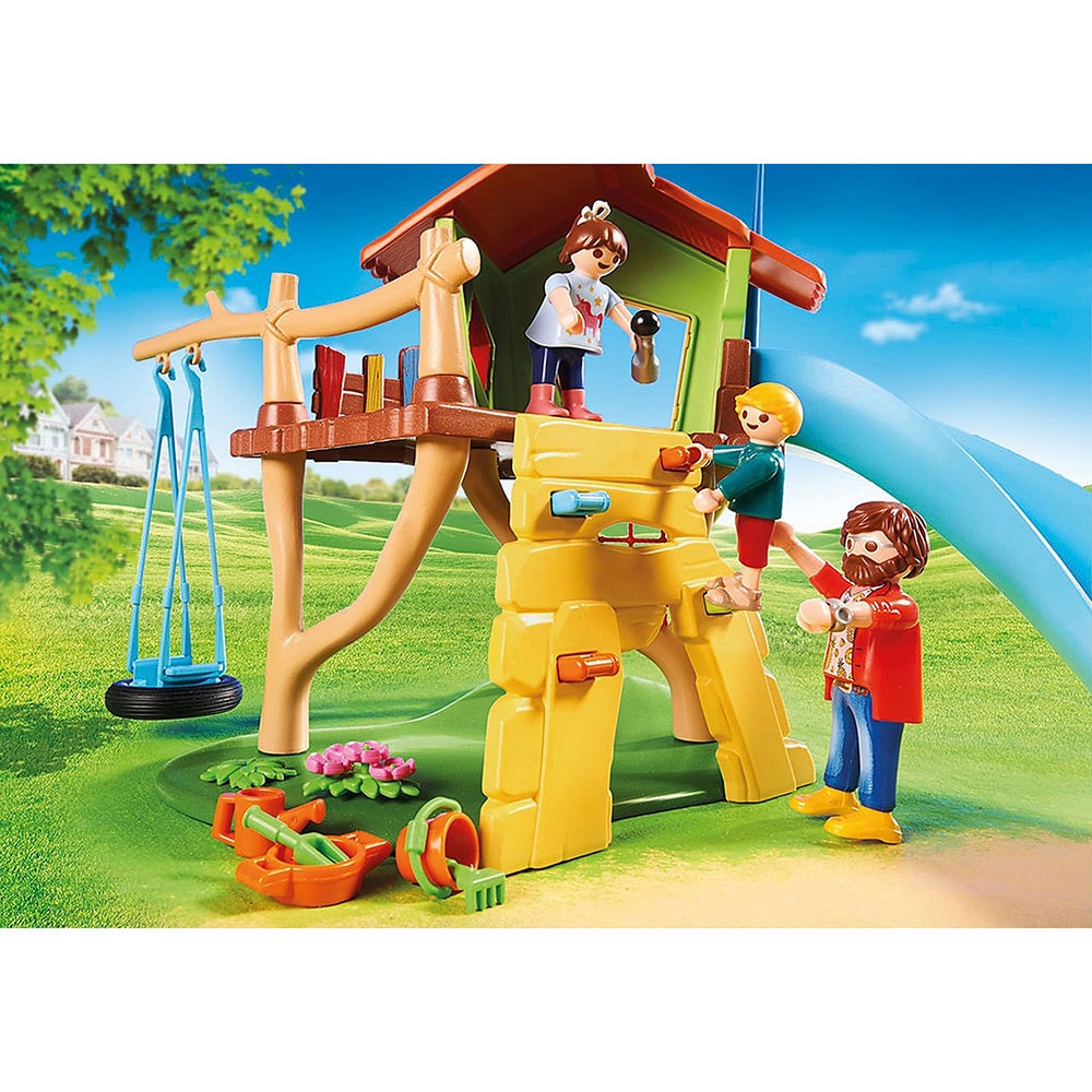 Joc de constructie PLAYMOBIL City Life Preschool - Loc de joaca in parcul de aventuri PM70281, 4 ani+, 83 piese