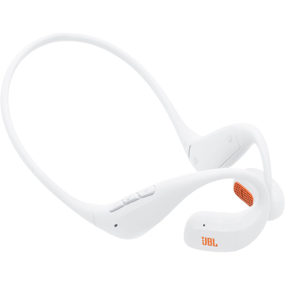 Casti JBL Endurance Pace, True wireless, Bluetooth, Open-ear, Microfon, alb