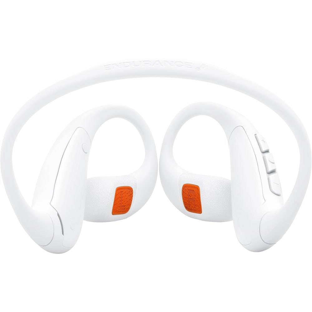 Casti JBL Endurance Pace, True wireless, Bluetooth, Open-ear, Microfon, alb