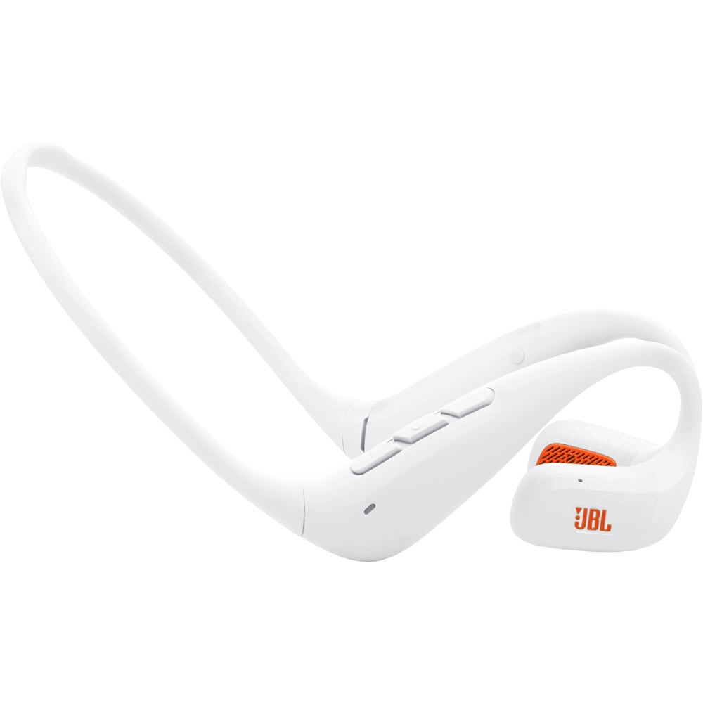 Casti JBL Endurance Pace, True wireless, Bluetooth, Open-ear, Microfon, alb