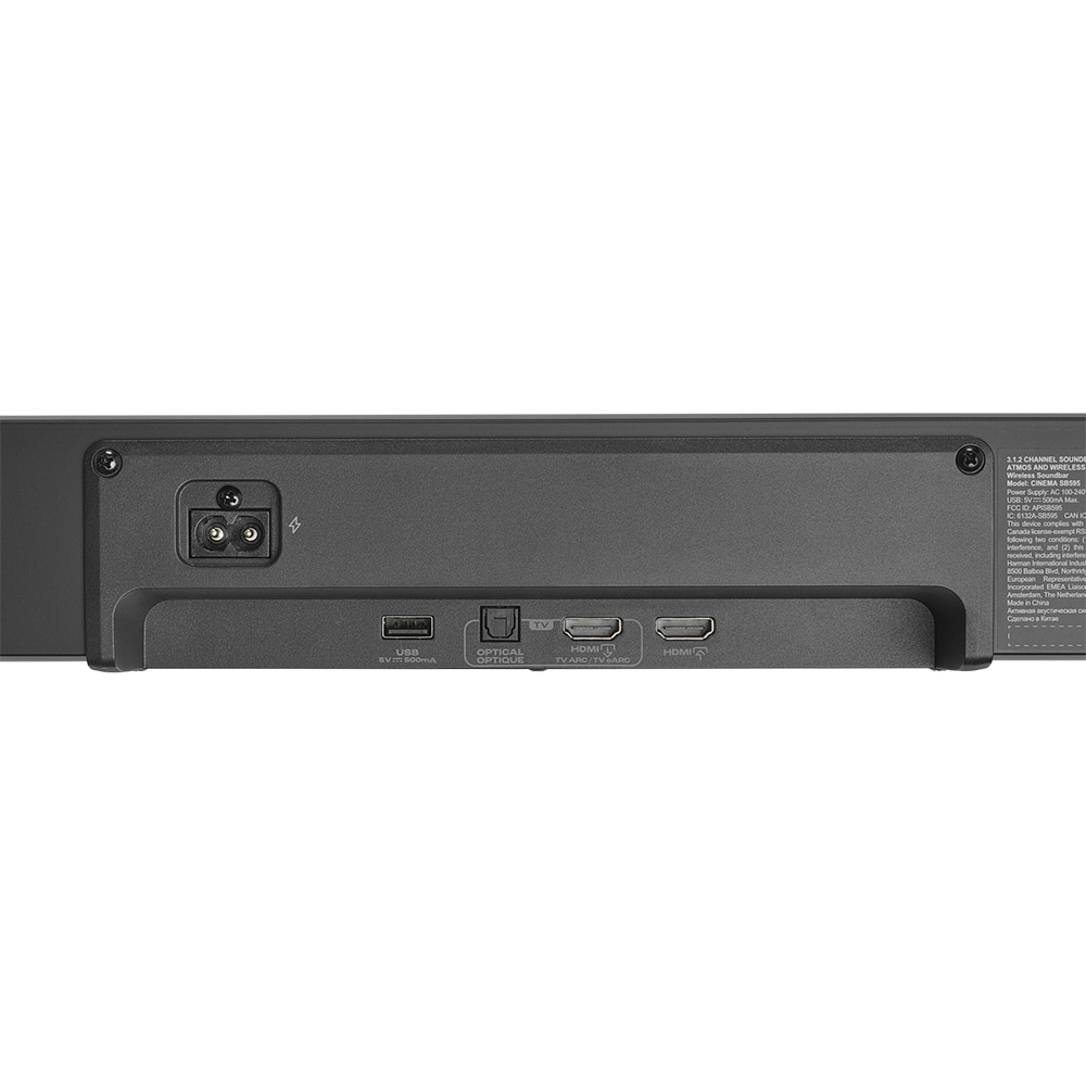 Soundbar JBL SB595, 3.1.2, 440W, Subwoofer Wireless, Dolby Atmos, negru