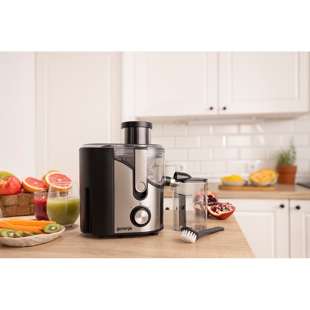 Storcator fructe si legume GORENJE JC400BE, 0.6l, 400W, 2 trepte viteza, negru-argintiu