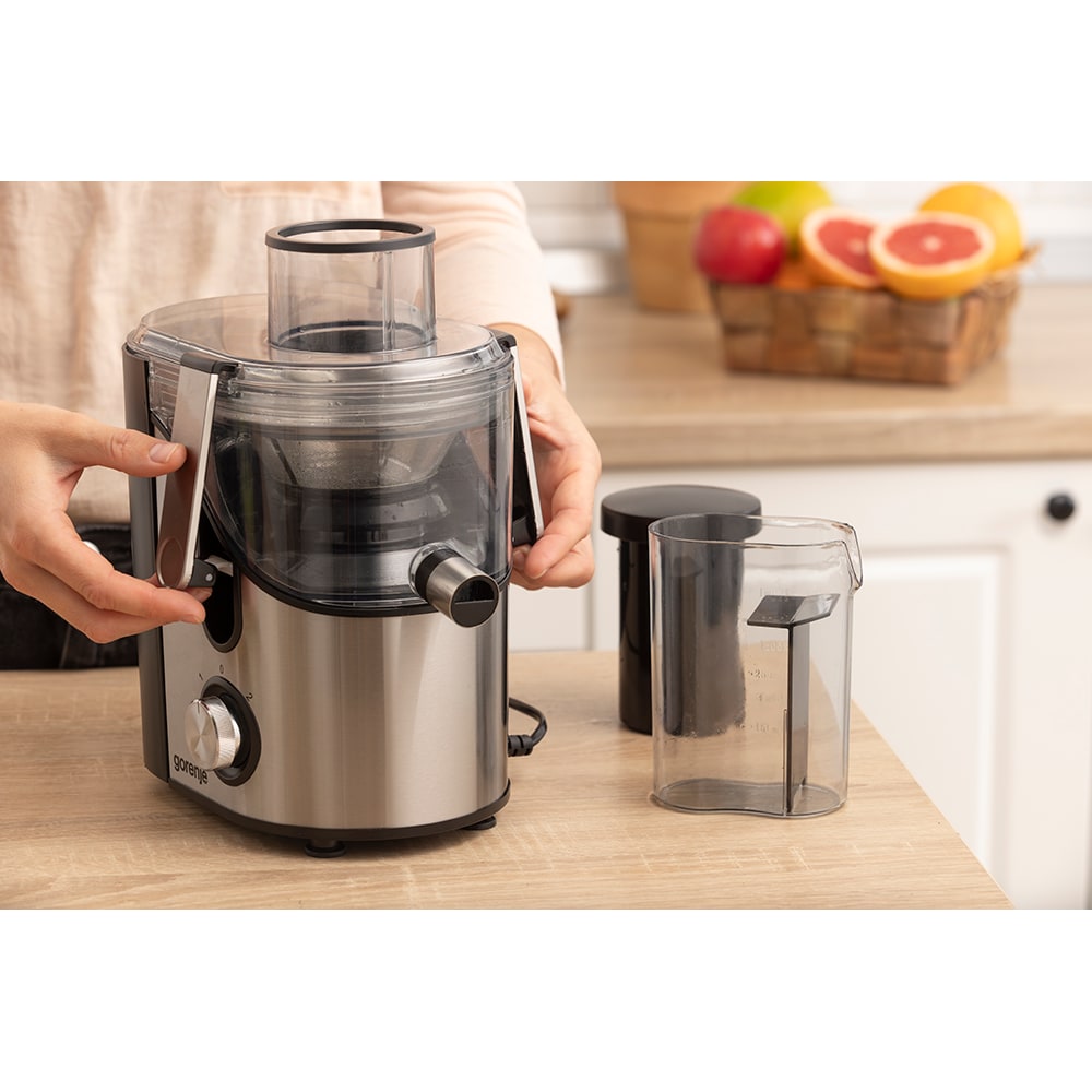 Storcator fructe si legume GORENJE JC400BE, 0.6l, 400W, 2 trepte viteza, negru-argintiu