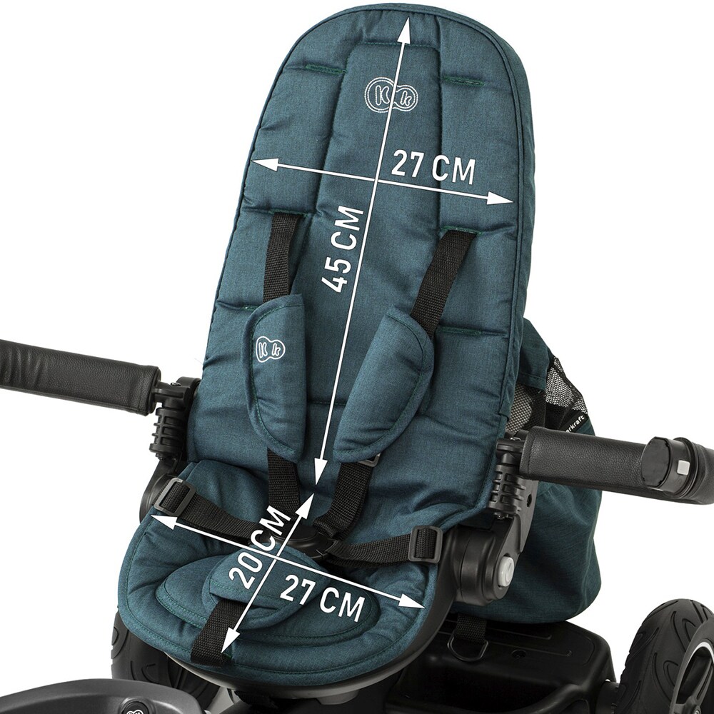 Tricicleta KINDERKRAFT Easytwist KKRETWIGRE0, 9 luni+, verde inchis-negru