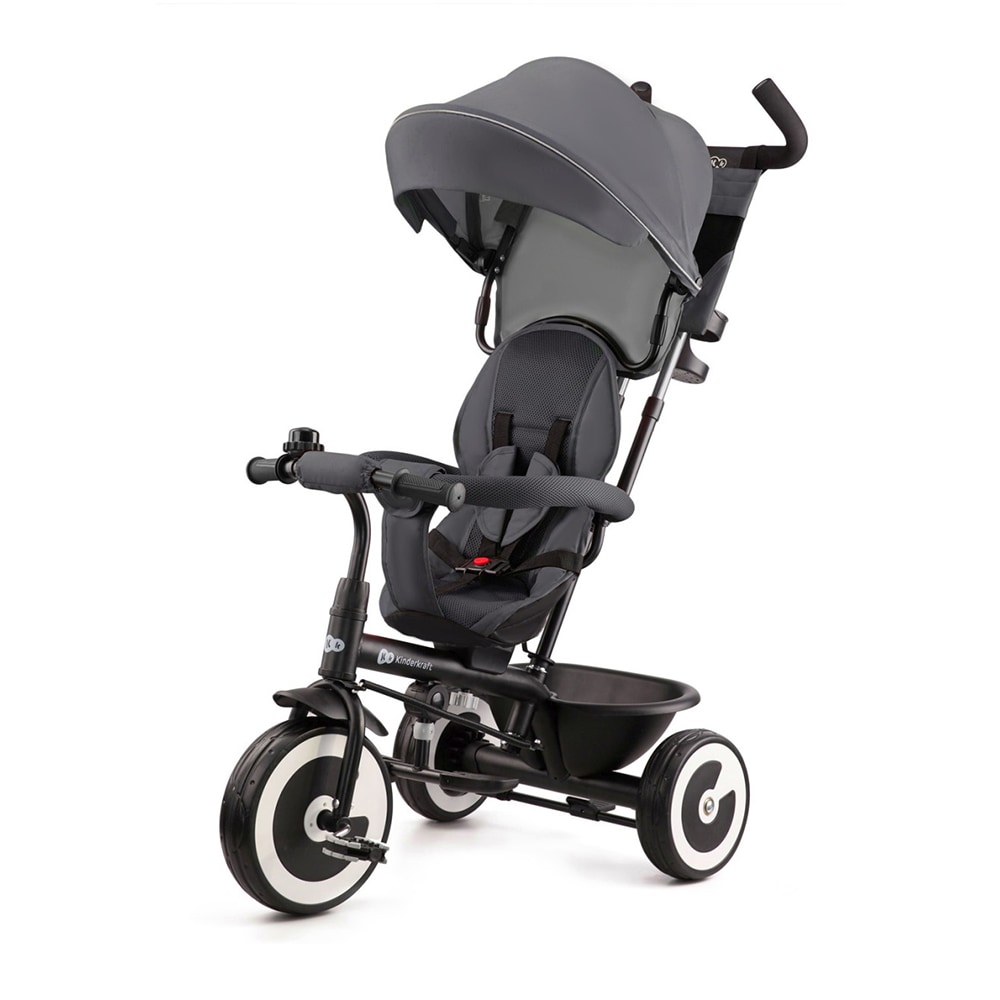 Tricicleta KINDERKRAFT Aston KRASTO00GRY, 9 luni+, gri inchis-negru