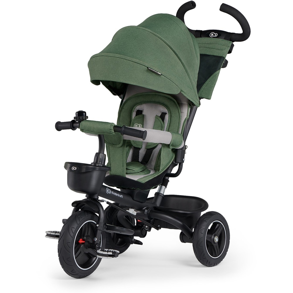 Tricicleta KINDERKRAFT Spinstep KRSPST00GRE, 9 luni+, verde inchis-negru
