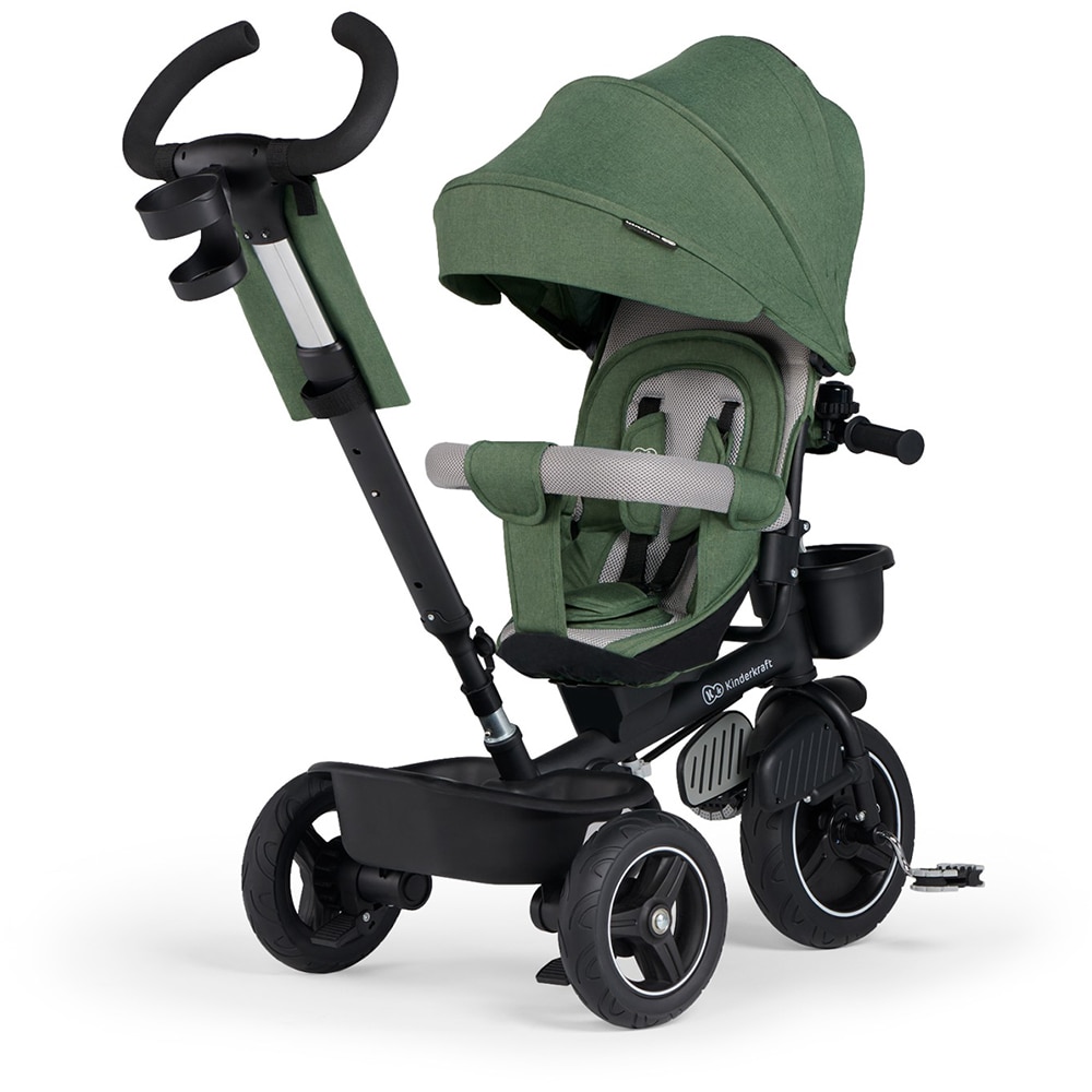 Tricicleta KINDERKRAFT Spinstep KRSPST00GRE, 9 luni+, verde inchis-negru