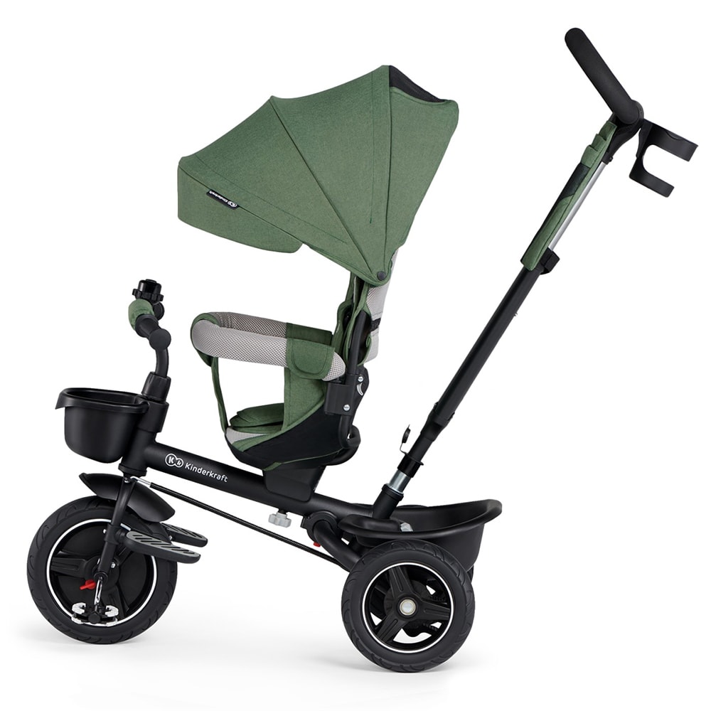 Tricicleta KINDERKRAFT Spinstep KRSPST00GRE, 9 luni+, verde inchis-negru
