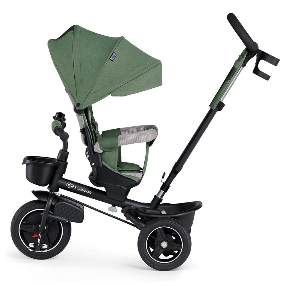 Tricicleta KINDERKRAFT Spinstep KRSPST00GRE, 9 luni+, verde inchis-negru
