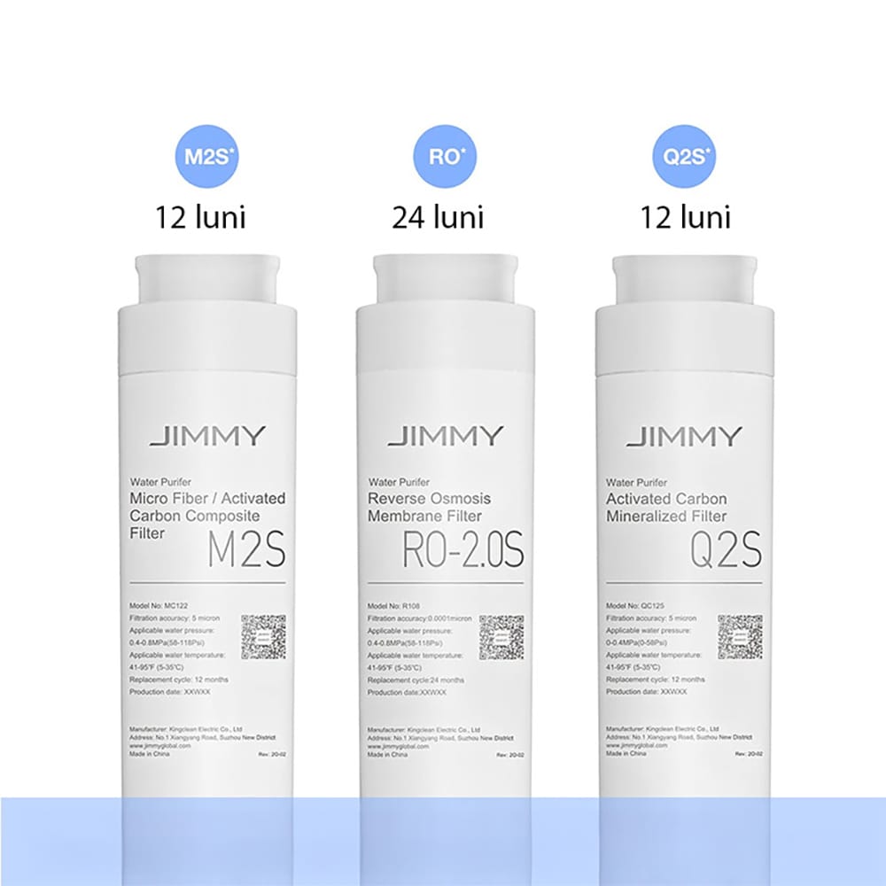 Filtru de mineralizare JIMMY, carbon activ, alb