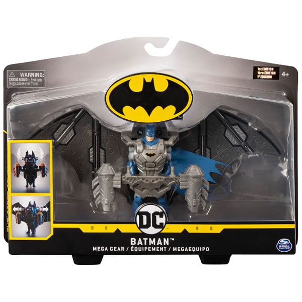Figurina BATMAN The caped crusader - Mega gear 037013041, 3 ani+, gri-negru