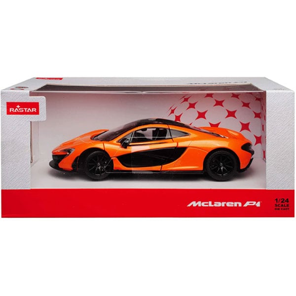 Masinuta metalica RASTAR McLaren P1 037021213, 3 ani+, portocaliu-negru