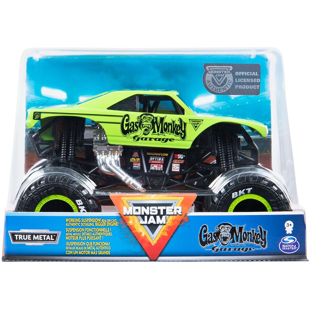 Masinuta MONSTER JAM Gas Monkey Garage 037022807, 3 ani+, verde-negru