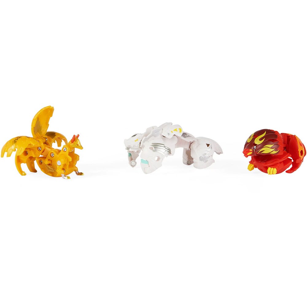 Set 3 figurine BAKUGAN S4 Gillator Ultra, Hydorous si Blitz Fox 037030864, 6 ani+, multicolor