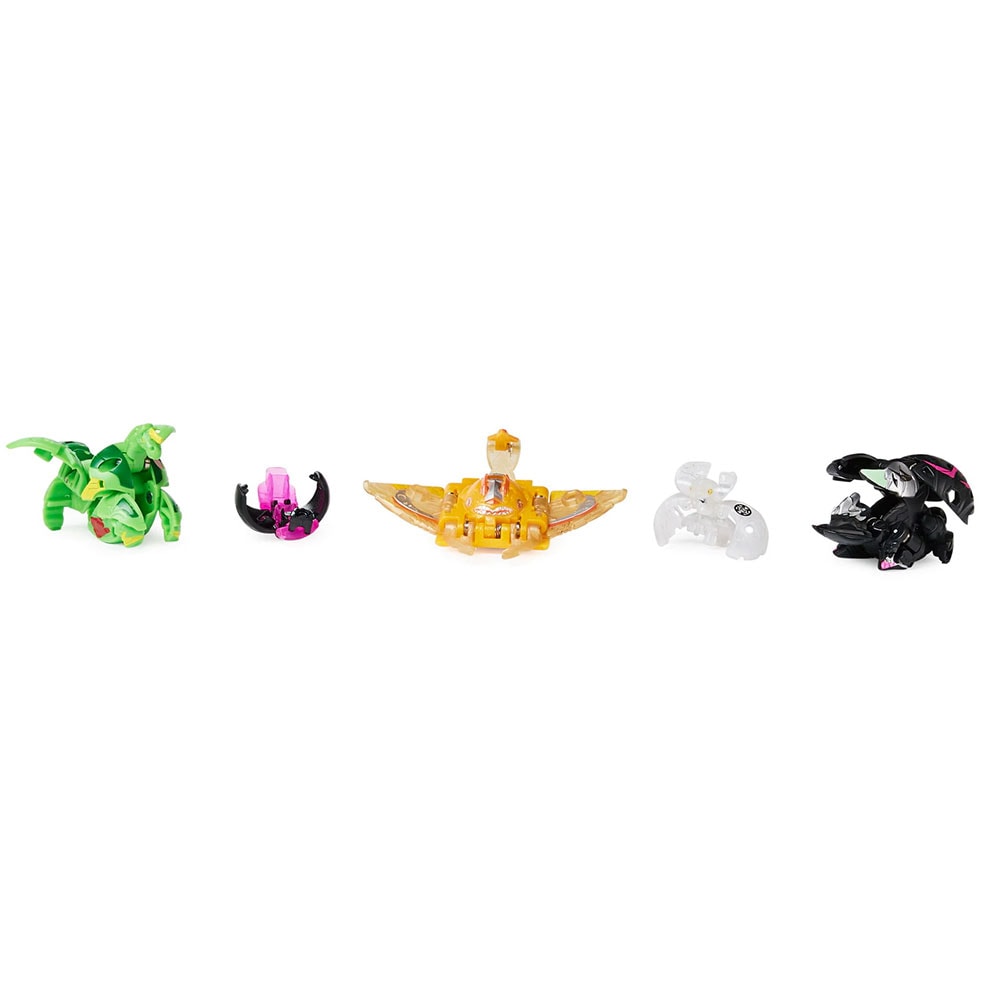 Set 4 figurine BAKUGAN S4 Battle Strike, Blitz Fox, Stingzer, Colossus si Pegatrix 037031656, 6 ani+, multicolor