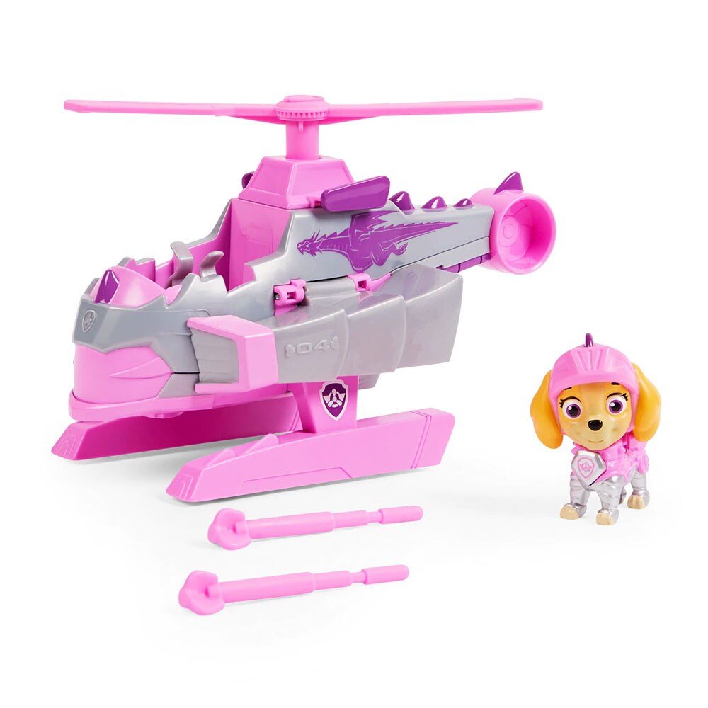 Set avion PAW PATROL Figurina Skye - Cavalerului Salvator 037031861, 3 ani+, gri-roz