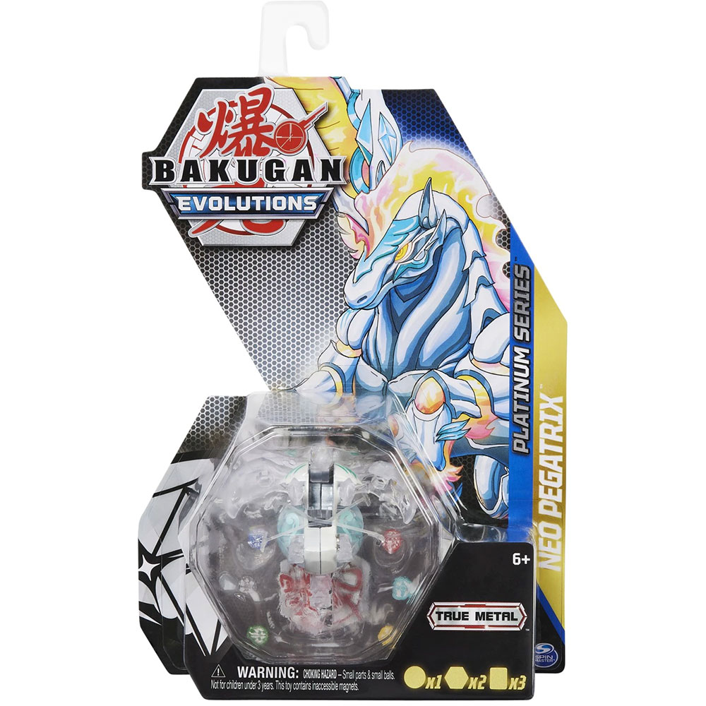 Figurina BAKUGAN Evolutions Platinum Series - Neo Pegatrix 037033483, 6 ani+, alb-verde