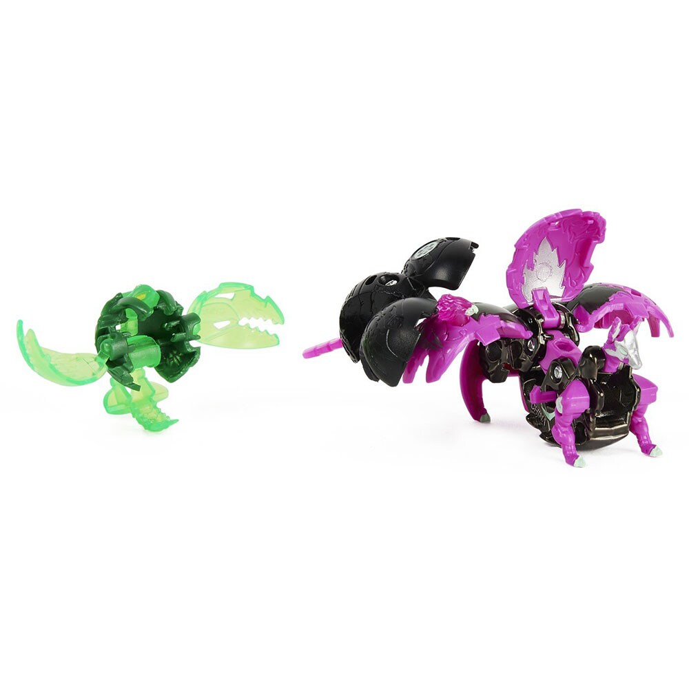 Set figurine BAKUGAN Evolutions - Platinum Powerup Blitz Fox Nano Riptide si Nano Fury 037033810, 6 ani+, multicolor