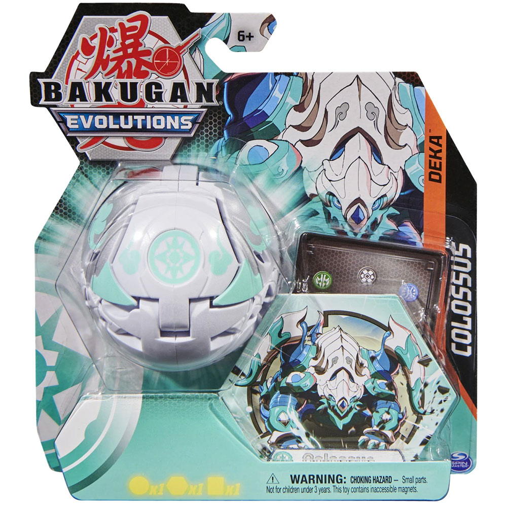 Figurina BAKUGAN S4 Deka Colossus 037033902, 6 ani+, alb-verde deschis