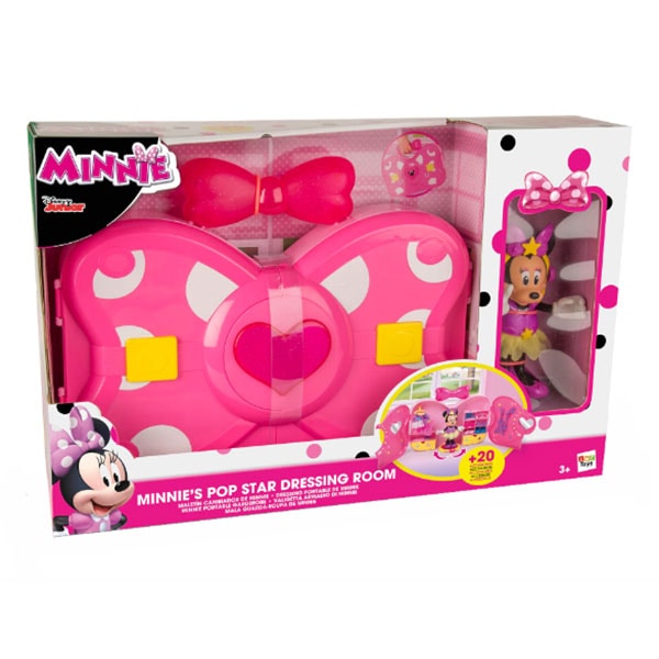 Set figurina DISNEY Minnie Mouse - Dressing Room 183711, 3 ani+, roz-negru