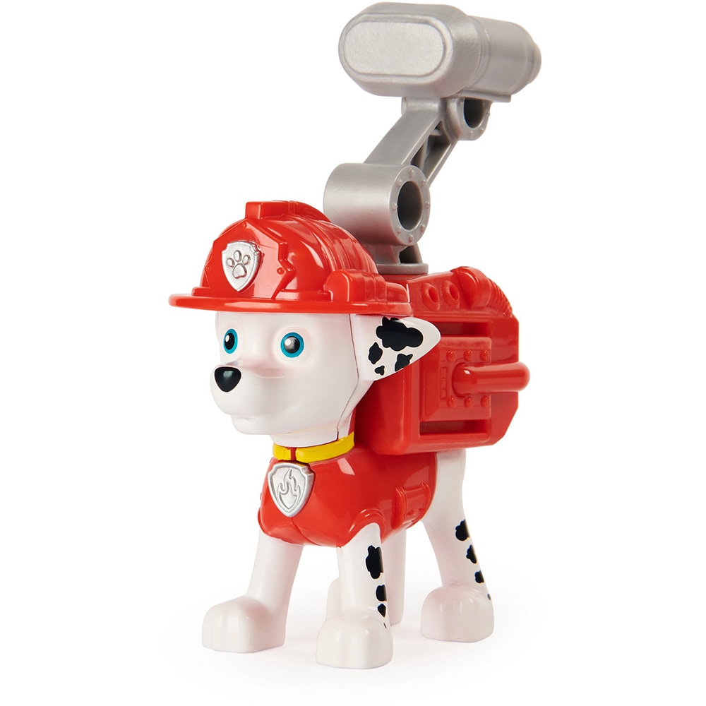 Figurina PAW PATROL Pompierul Marshall 20126394, 3 ani+, rosu-alb