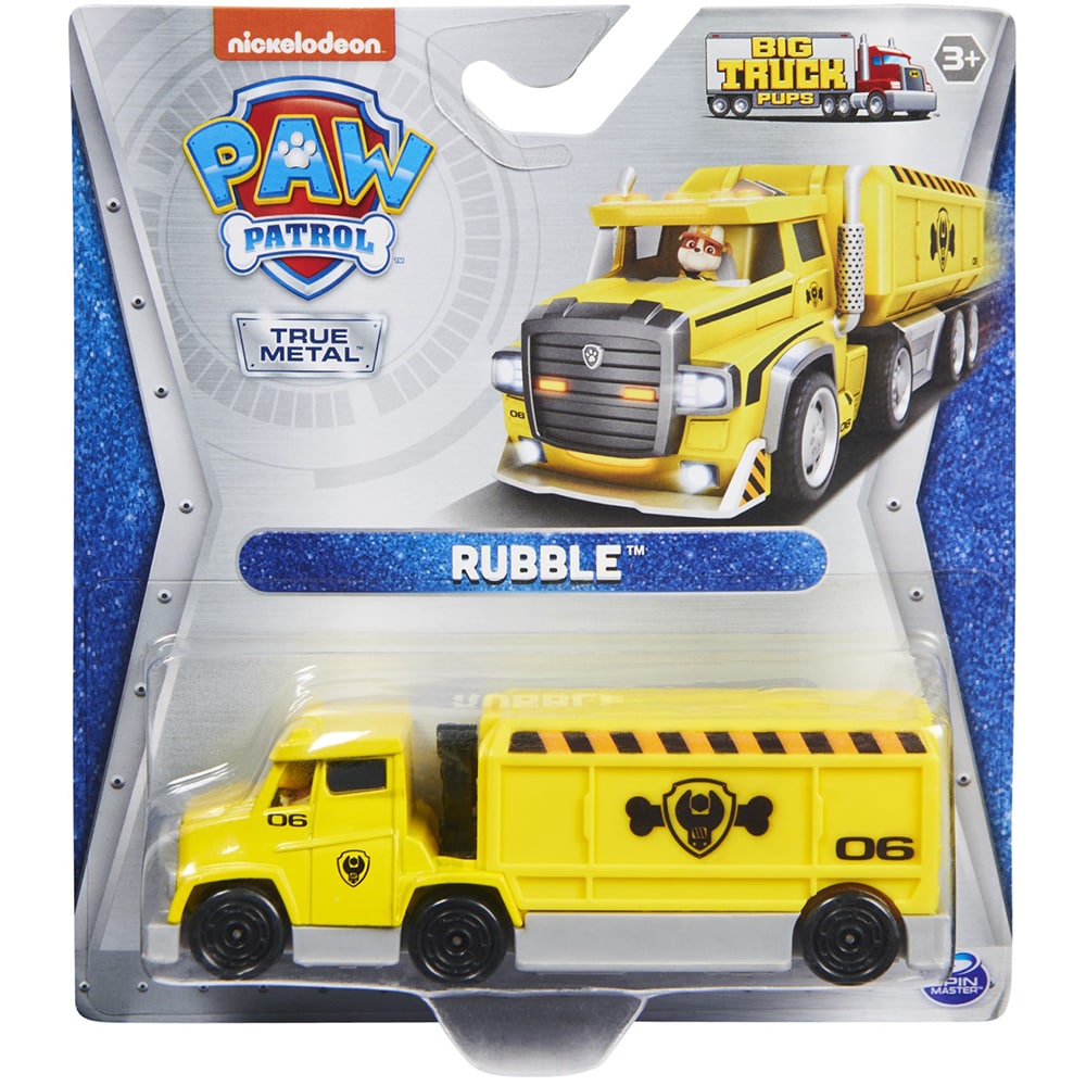 Camion PAW PATROL Rubble 20136543, 3 ani+, galben-negru