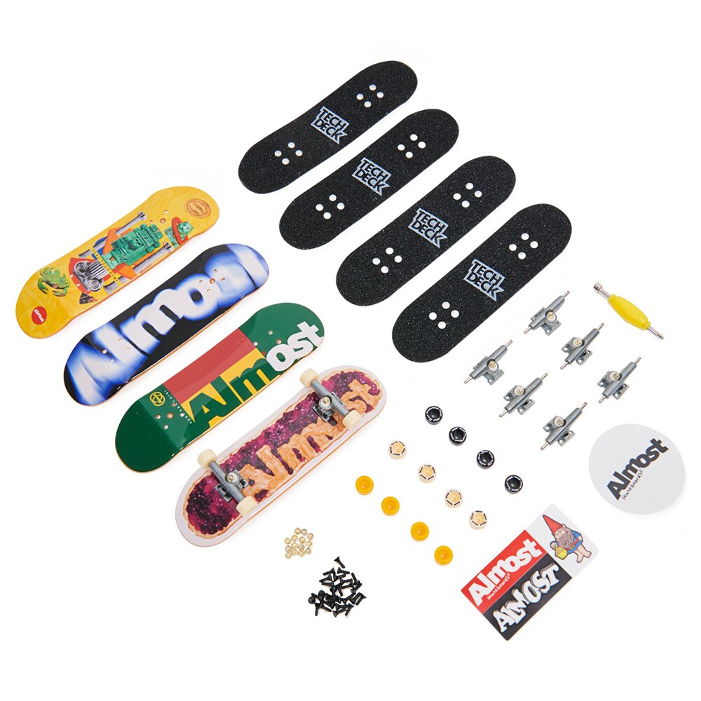 Set 4 piese SPINMASTER Tech Deck Fingerboards Almost 20136721, 6 ani+, multicolor