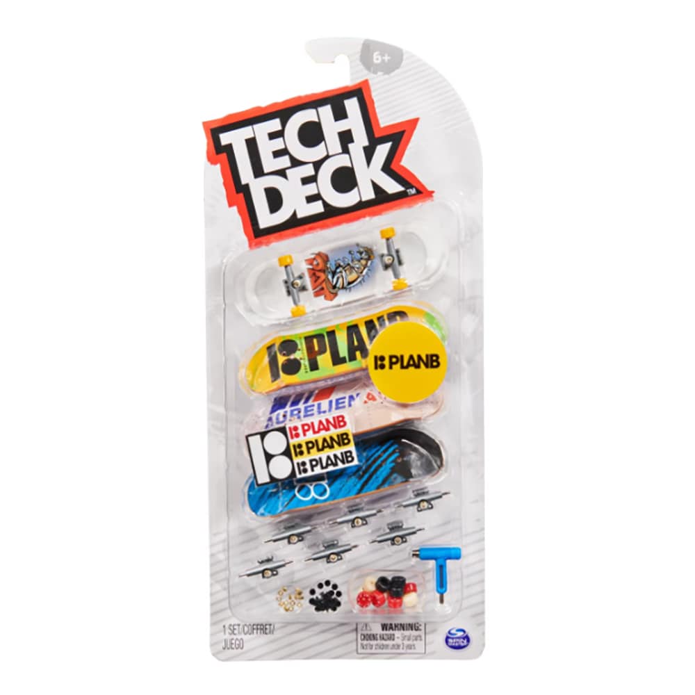Set 4 piese SPINMASTER Tech Deck Fingerboards I - PlanB 20136722, 6 ani+, multicolor