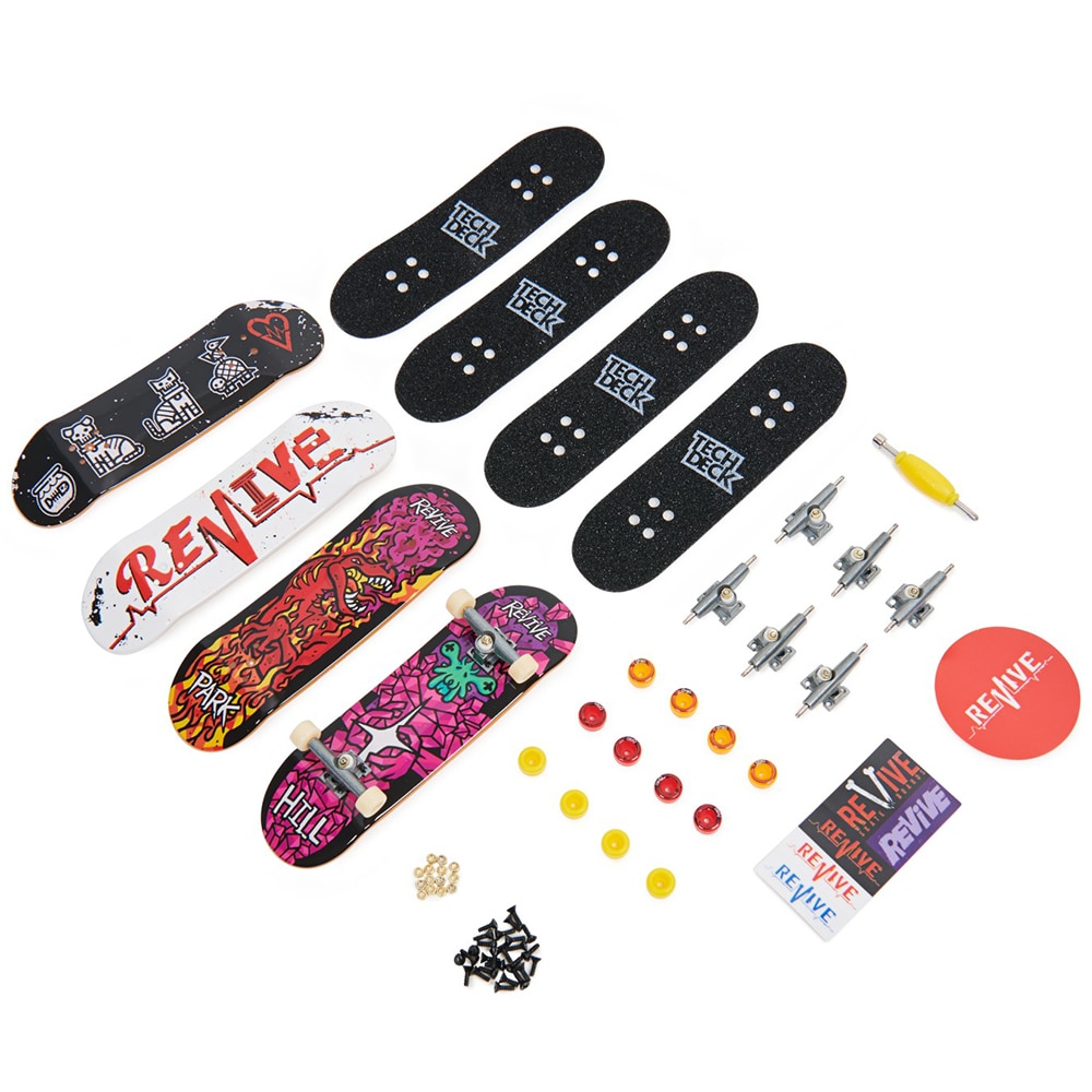 Set 4 piese SPINMASTER Tech Deck Fingerboards Revive 20136723, 6 ani+, multicolor