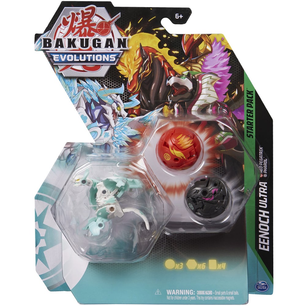 Figurina BAKUGAN Evolutions Starter Pack, Eenoch Ultra Neo Pegatrix si Pharol 20138094, 6 ani+, multicolor