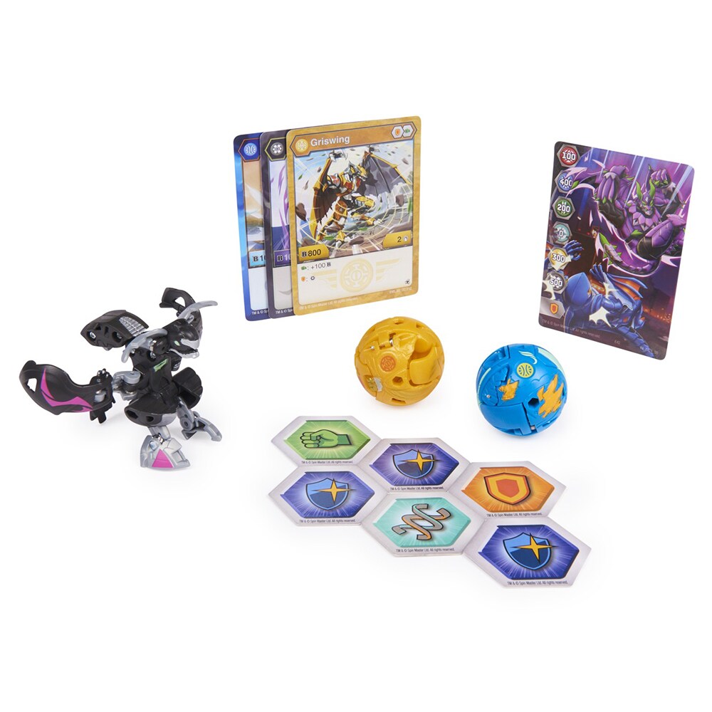 Figurina BAKUGAN Evolutions Starter Pack, Batrix Ultra, Griswing Neo Trox 20138096, 6 ani+, multicolor