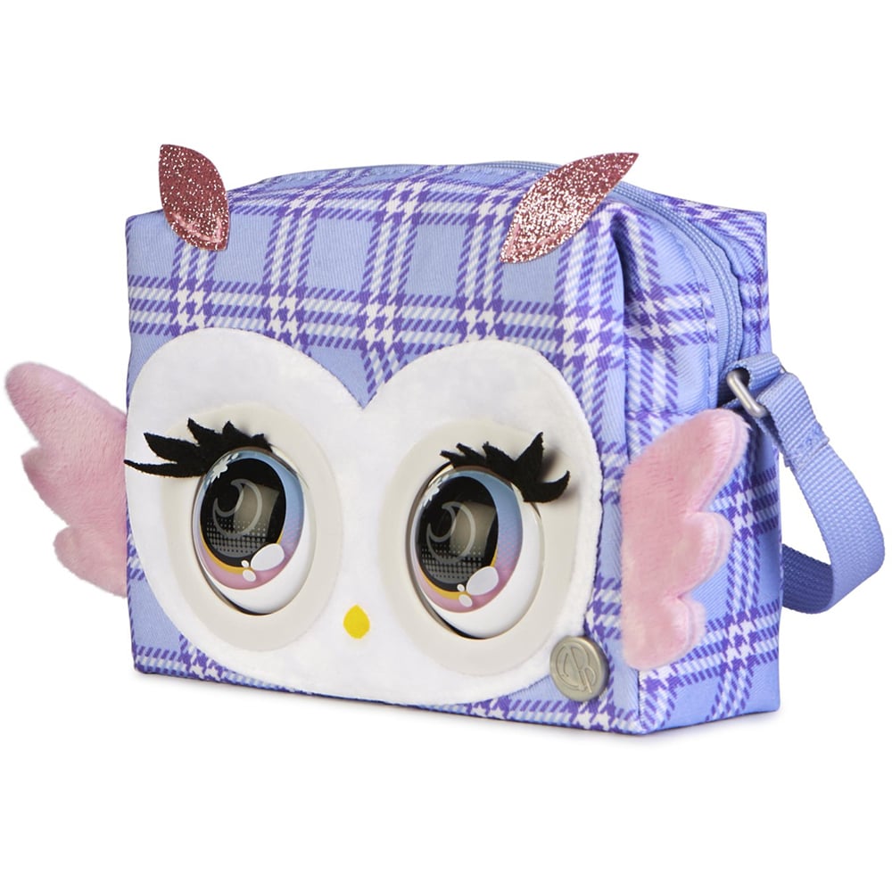 Jucarie interactiva SPINMASTER Purse Pets Bag Trendy Treats Hoot Couture Owl 20138764, 5 ani+, multicolor