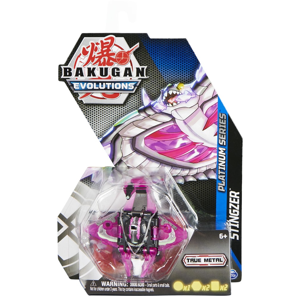 Figurina BAKUGAN Evolutions - Stingzer 20139205, 6 ani+, mov-negru