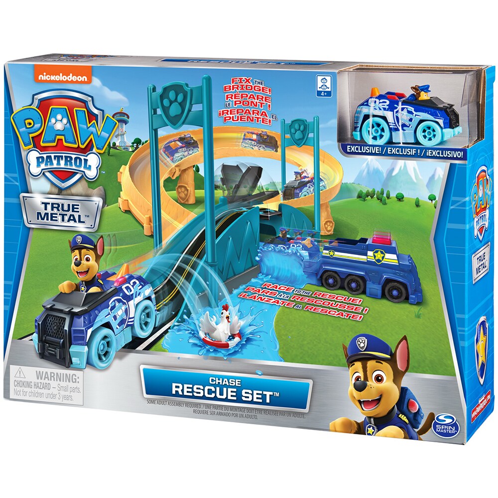 Set masinuta PAW PATROL Repara podul 6060297, 3 ani+, albastru-portocaliu