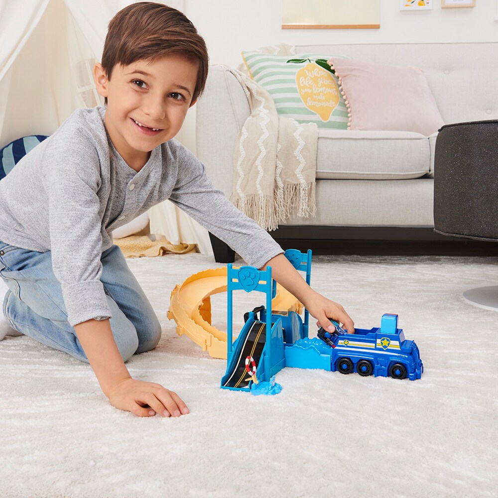 Set masinuta PAW PATROL Repara podul 6060297, 3 ani+, albastru-portocaliu