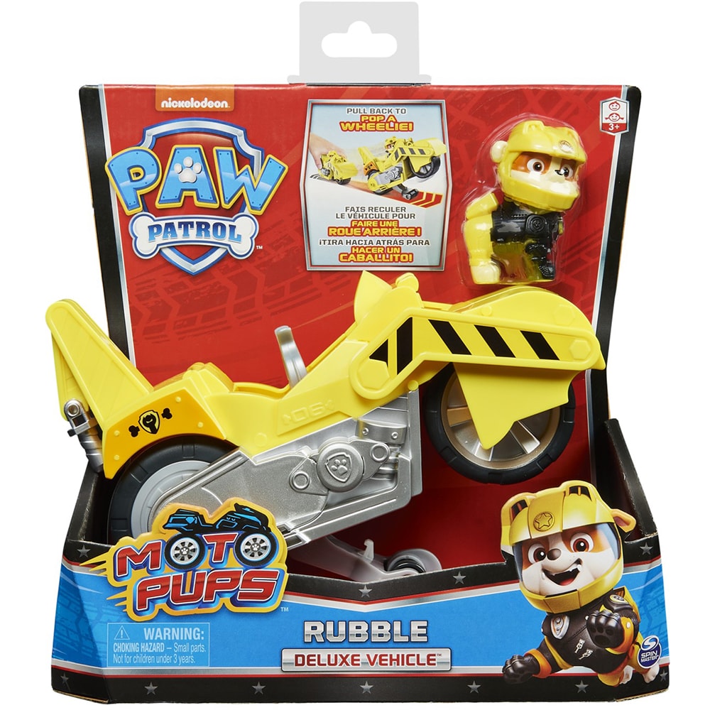 Motocicleta PAW PATROL Rubble 6060543, 3 ani+, galben-negru