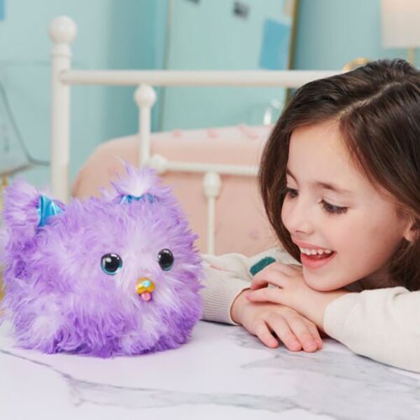 Jucarie de plus SPINMASTER Catelus Furfluffs 6062181, 5 ani+, mov-albastru