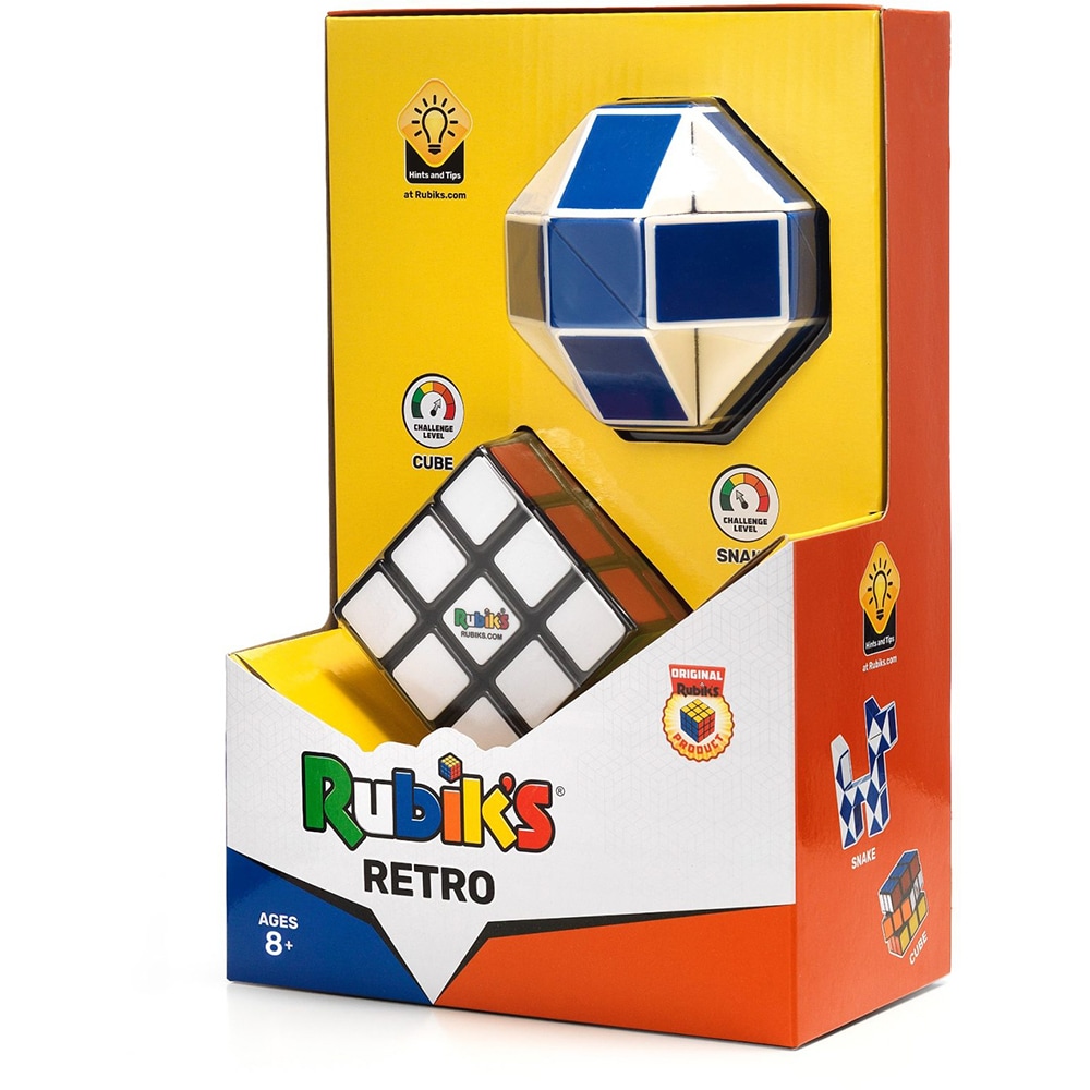 Joc memorie SPINMASTER Cub Rubik - Original Retro 6062798, 8 ani+, 1 jucator