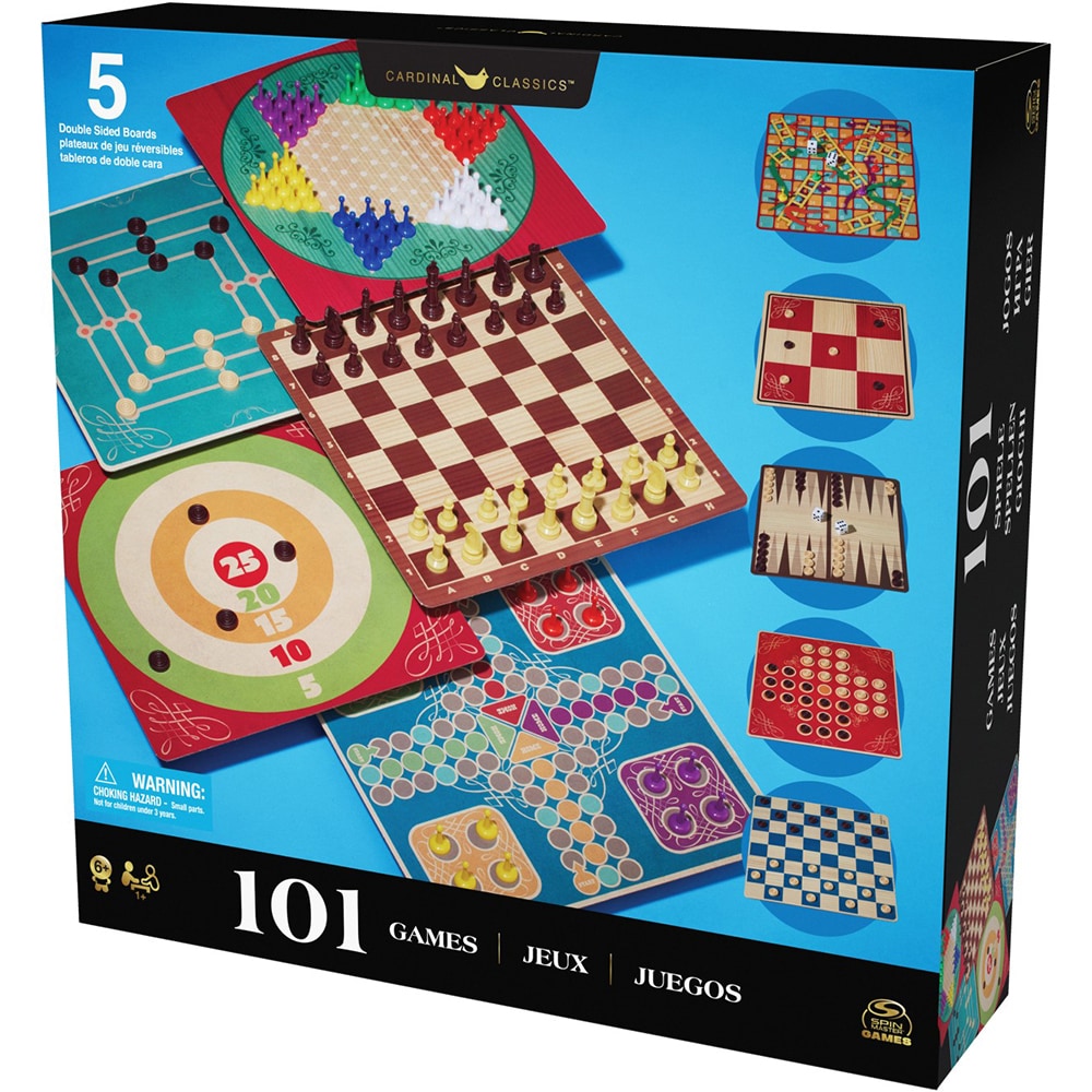 Joc de societate SPINMASTER 101 jocuri 6065340, 6 ani+, 2-8 jucatori