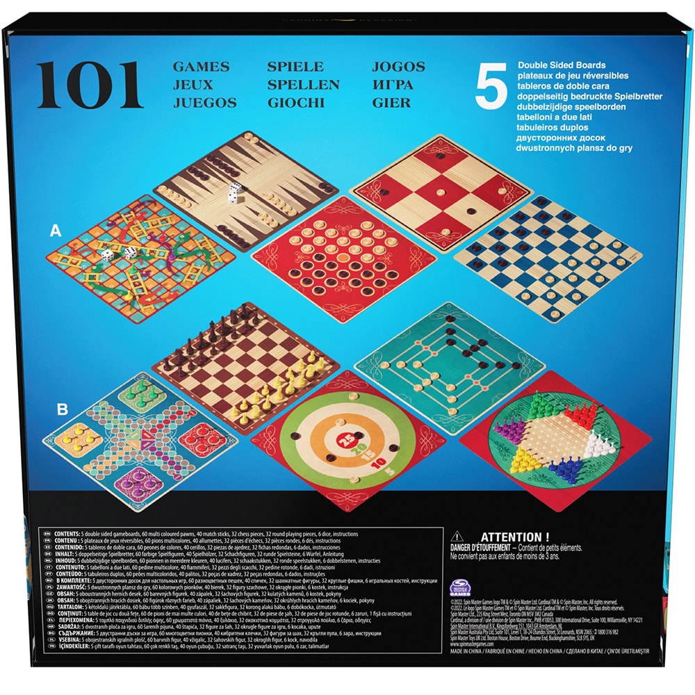 Joc de societate SPINMASTER 101 jocuri 6065340, 6 ani+, 2-8 jucatori