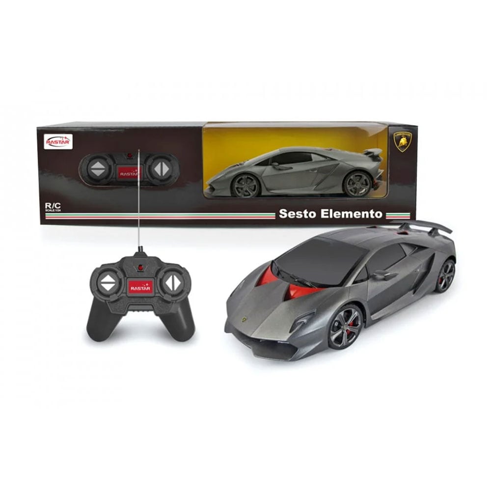 Masinuta cu telecomanda RASTAR Lamborghini Sesto 751306967, 3 ani+, gri antracit-negru