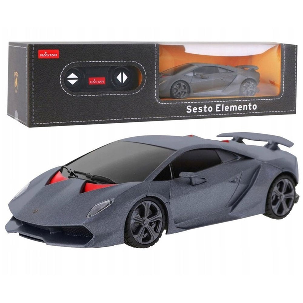 Masinuta cu telecomanda RASTAR Lamborghini Sesto 751306967, 3 ani+, gri antracit-negru