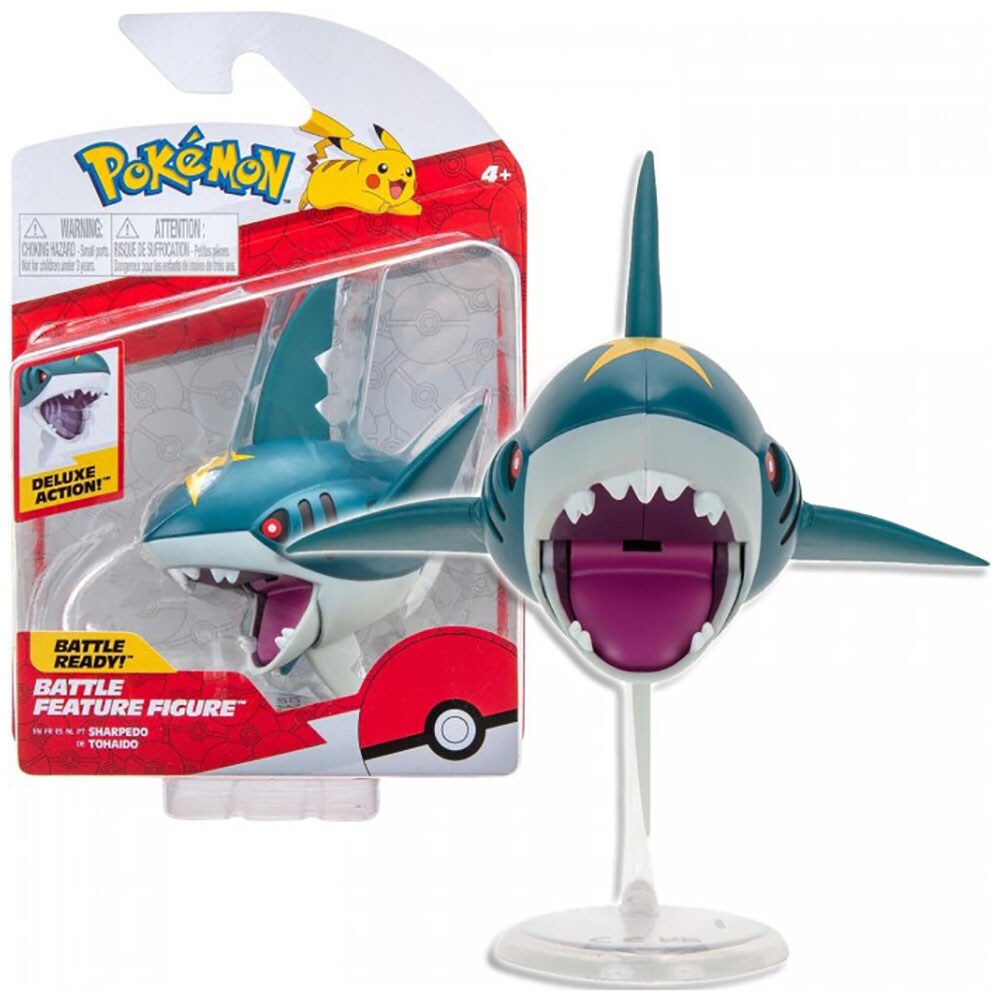 Figurina POKEMON Sharpedo 95127, 4 ani+, albastru-alb