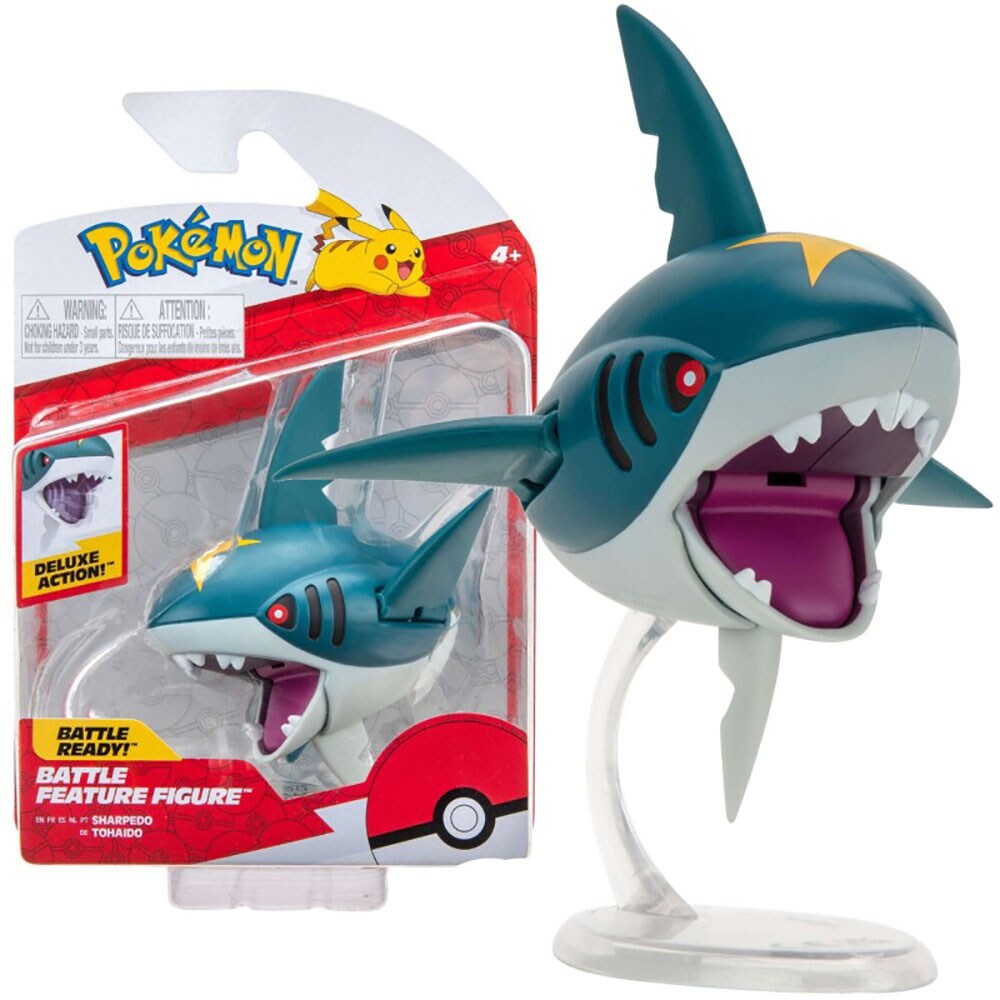 Figurina POKEMON Sharpedo 95127, 4 ani+, albastru-alb