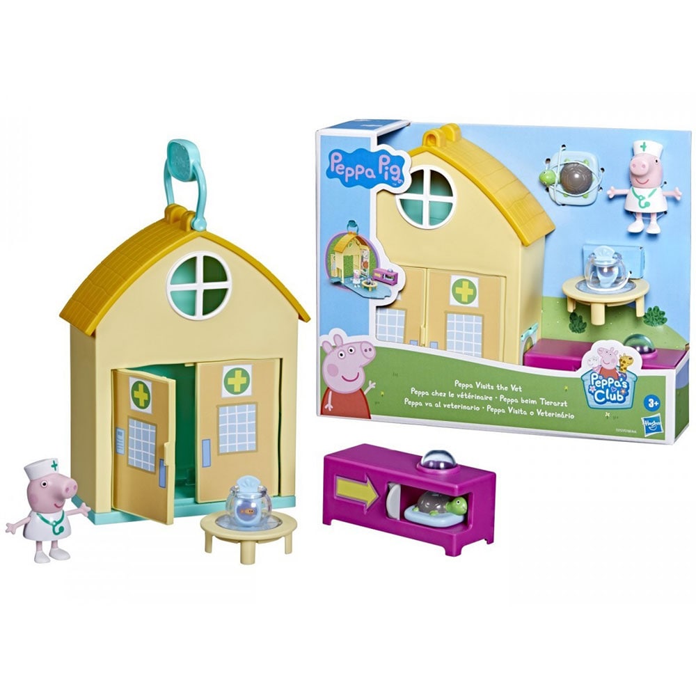 Set figurina PEPPA PIG Cabinet veterinar 993933259, 3 ani+, multicolor