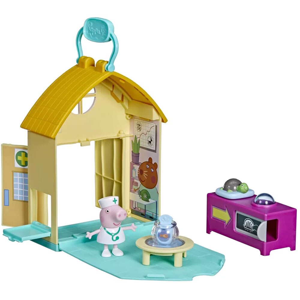 Set figurina PEPPA PIG Cabinet veterinar 993933259, 3 ani+, multicolor