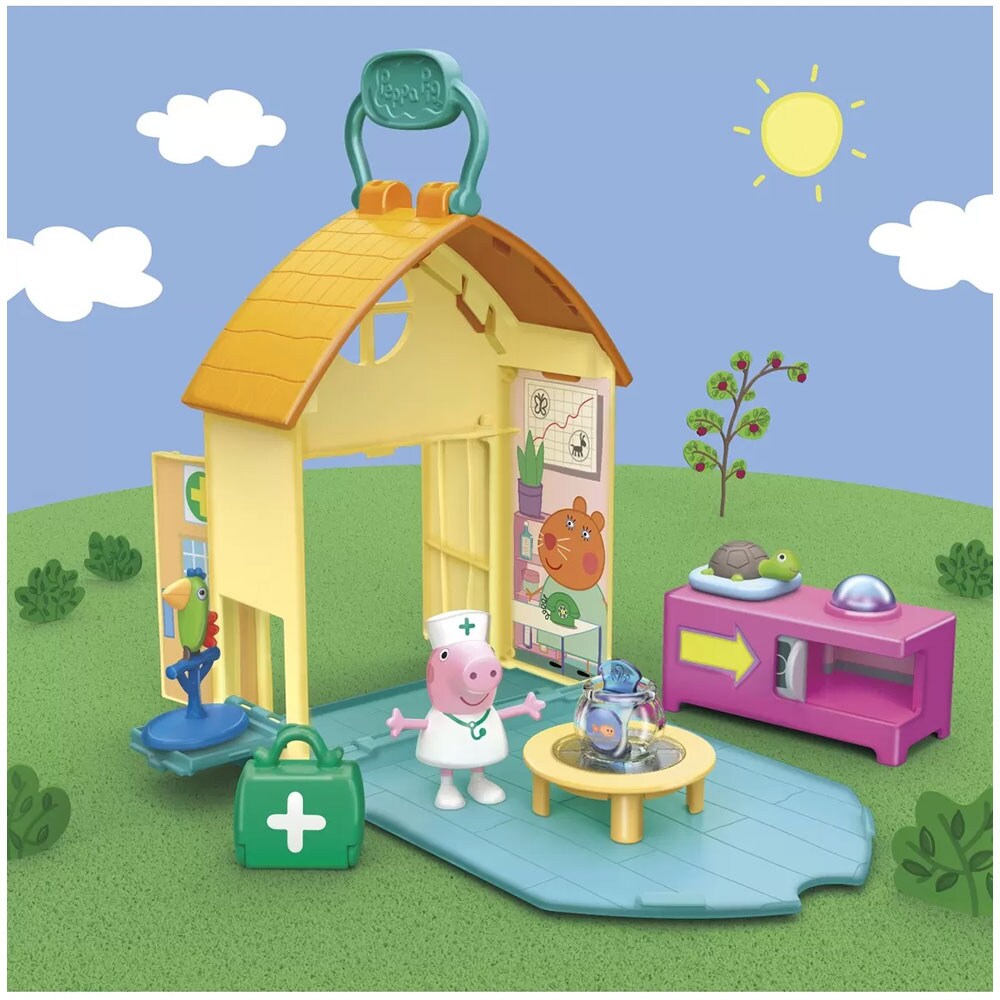 Set figurina PEPPA PIG Cabinet veterinar 993933259, 3 ani+, multicolor