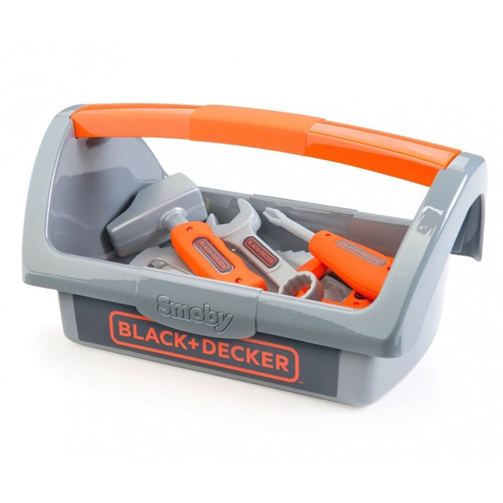 Jucarie de rol BLACK&DECKER Smoby Trusa unelte BD1012, 3 ani+, portocaliu-gri