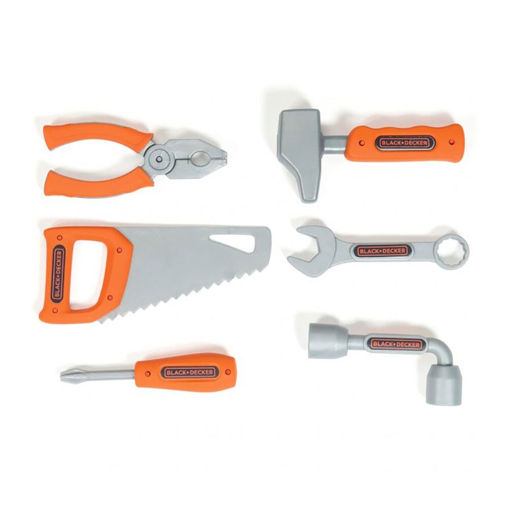 Jucarie de rol BLACK&DECKER Smoby Trusa unelte BD1012, 3 ani+, portocaliu-gri
